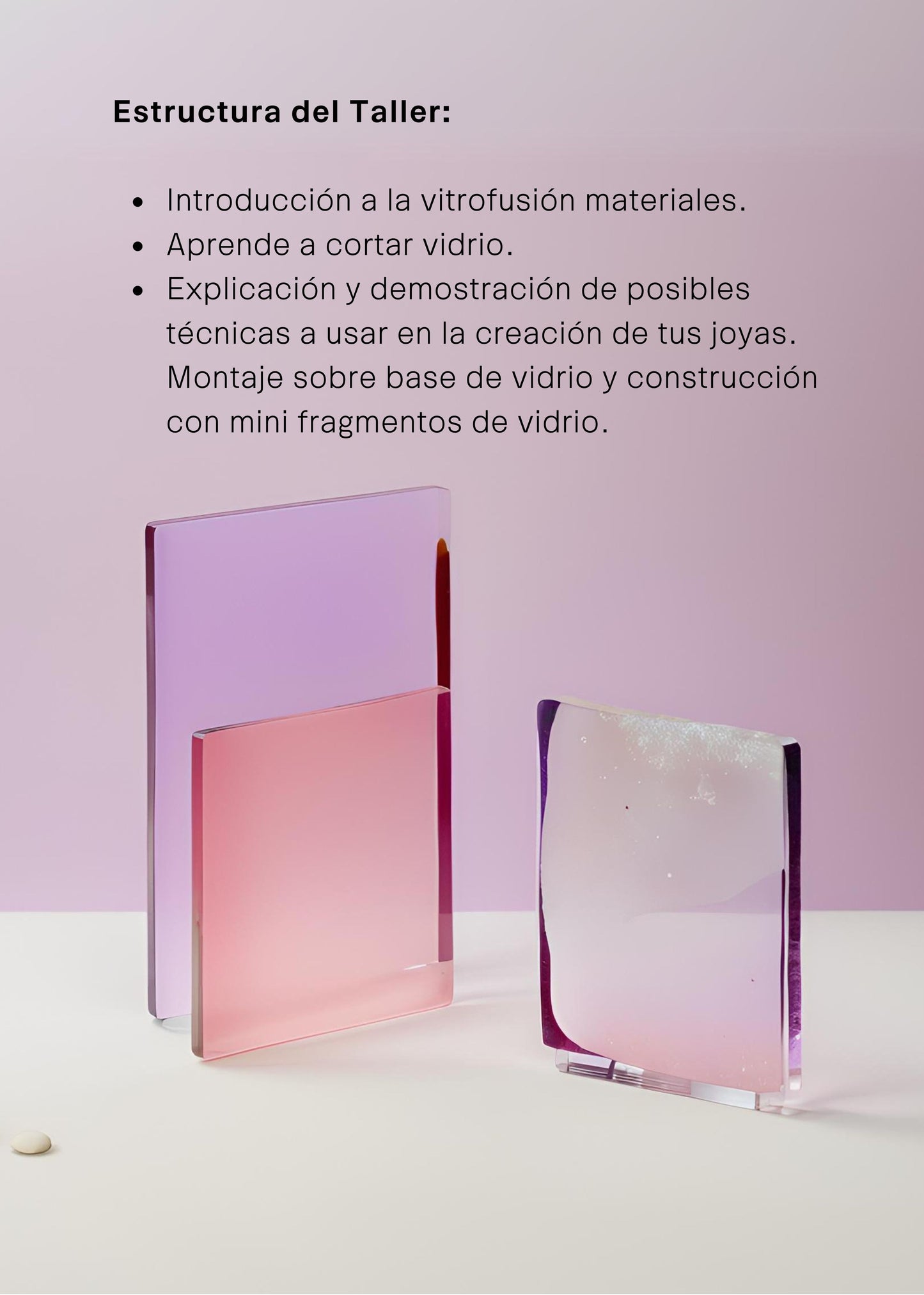 GLASS CLASS: Crea tus propios aretes. Sabado 9 de agosto