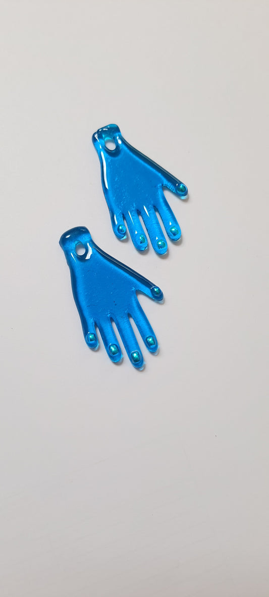 Blue Alien Hands (unica)